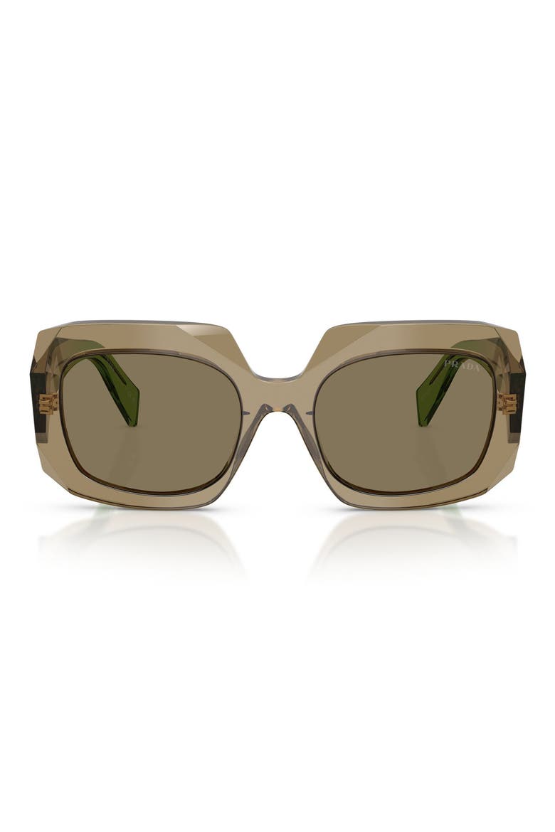 55mm Square Sunglasses, Main, color, TERRA / LIGHT BROWN
