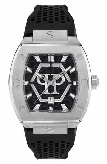 The Hexagon Phantom Silicone Strap Watch, 44mm