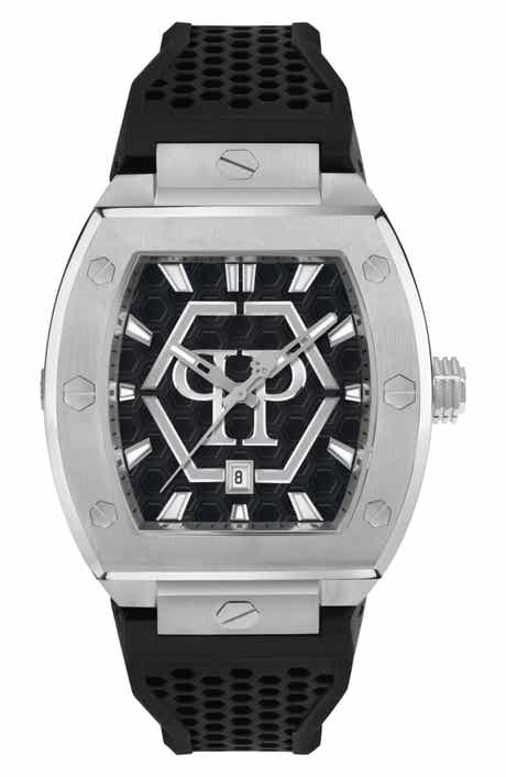 The Hexagon Phantom Silicone Strap Watch, 44mm
