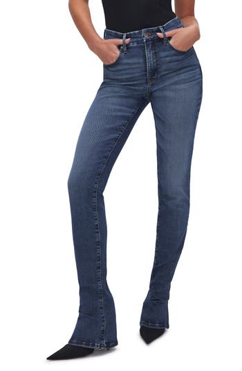 Good American Good Legs Crop Micro Bootcut Jeans