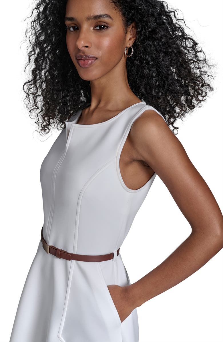 Calvin Klein Sleeveless A-Line Dress, Alternate, color, 