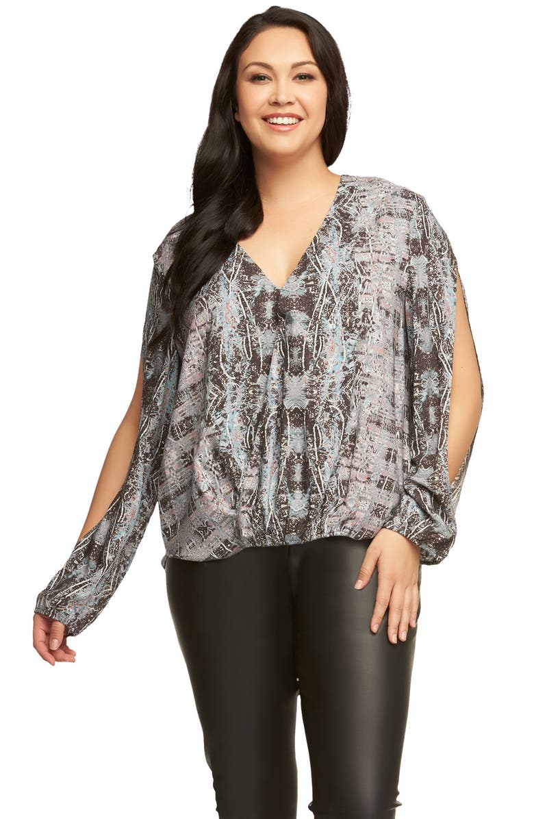 Tart Enya Print High/Low Top, Alternate, color, Multi Colored Labyrinth