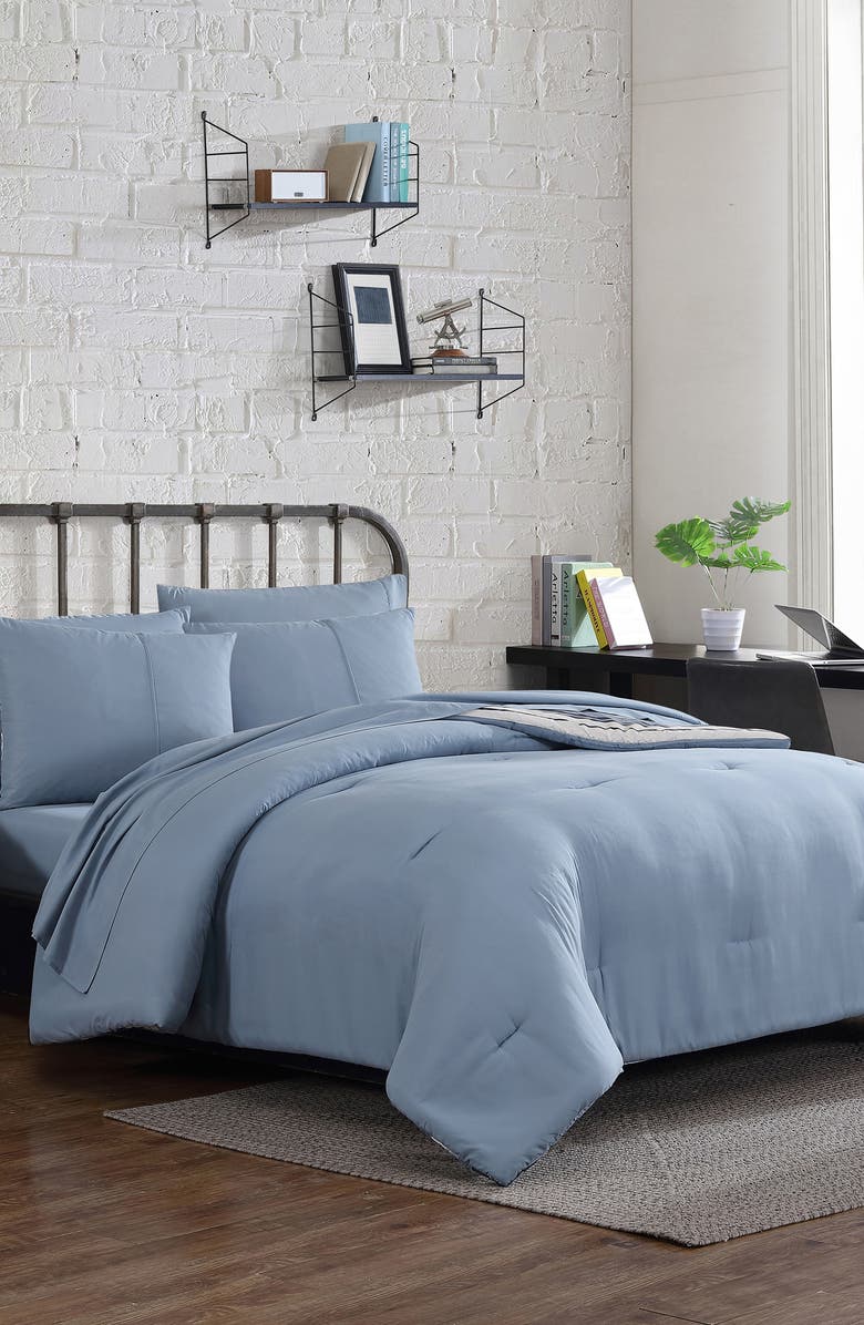 Perry Ellis Palo 5-Piece King Comforter Set, Alternate, color, Blue