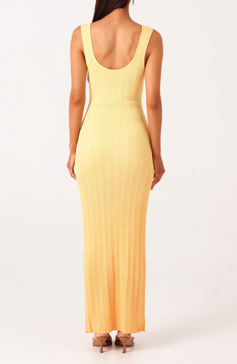SNDYS Odessa Ombré Variegated Rib Cody-Con Maxi Dress, Alternate, color, Mango Ombre