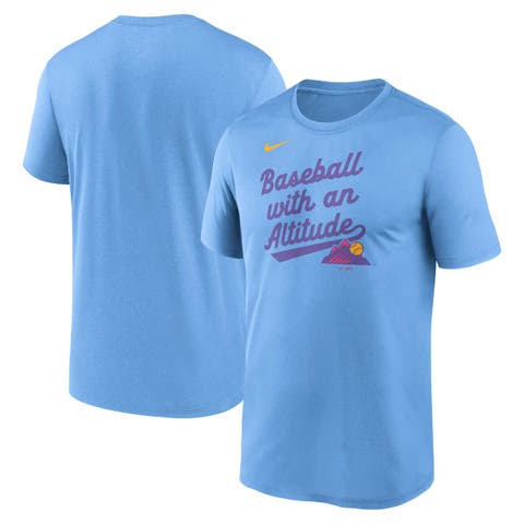 Men's Nike  Light Blue Colorado Rockies 2025 City Connect Team Phrase Legend Performance T-Shirt