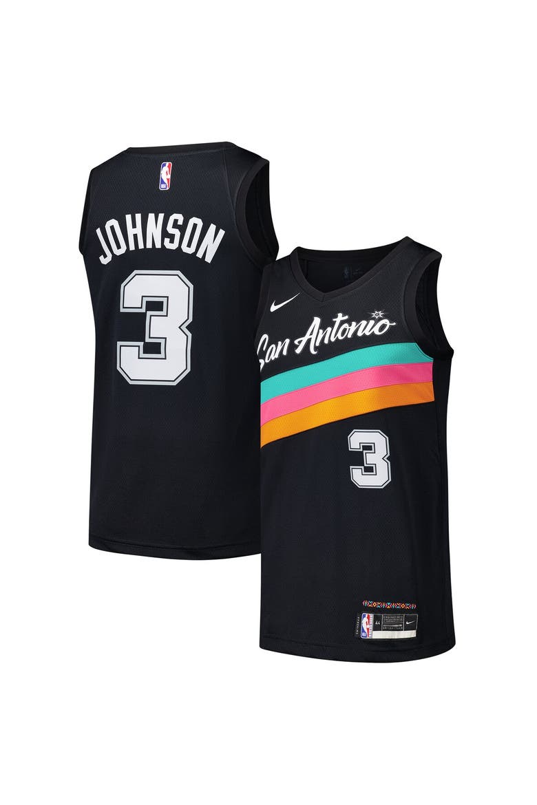 Men's Nike Keldon Johnson Black San Antonio Spurs Swingman Player Jersey - City Edition, Main, color, Black