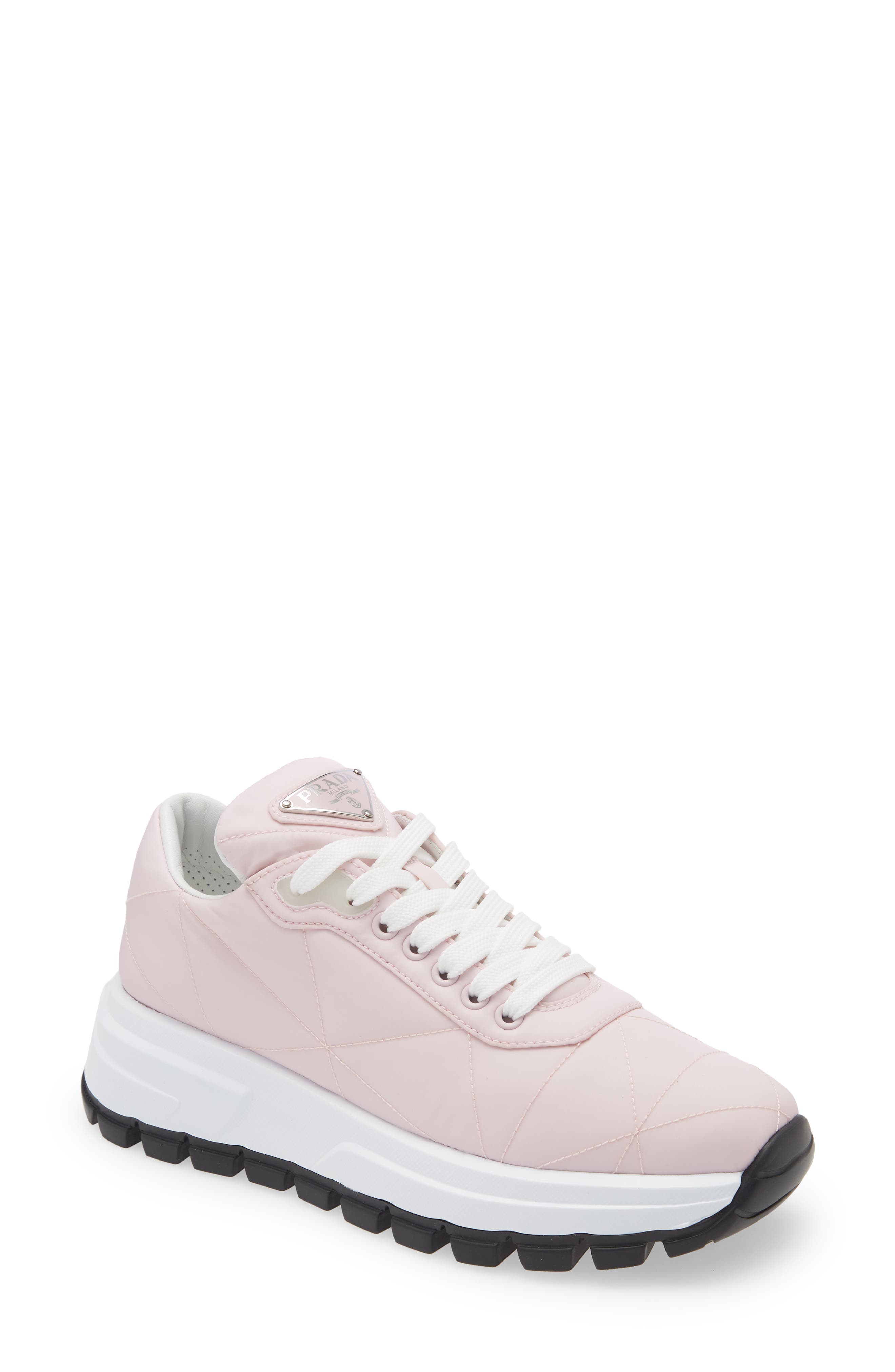 Prada Logo Low Top Sneaker, Main, color, 
