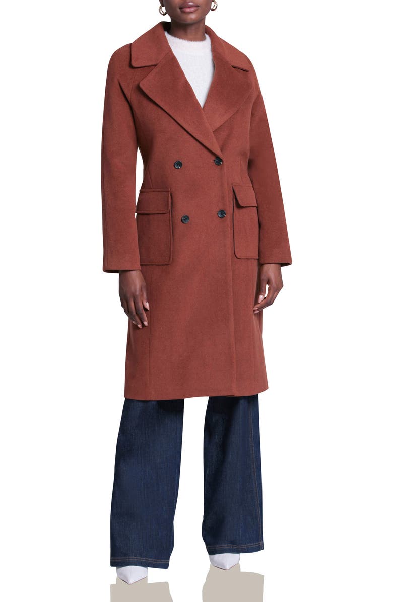 Avec Les Filles Double Breasted Coat, Alternate, color, 