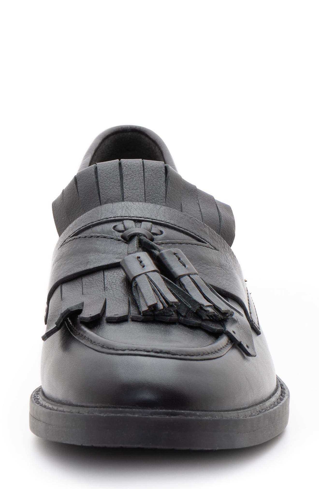 Kirelle Kiltie Loafer, Alternate, color, BLACK