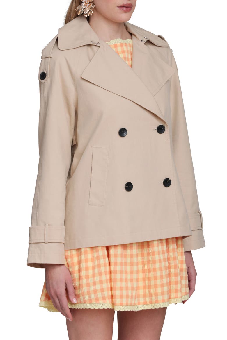 Double Breasted Short Trench Coat (Women) | Nordstrom