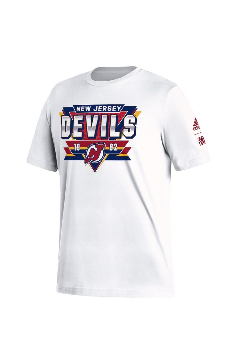 adidas Men's adidas White New Jersey Devils Reverse Retro 2.0 Fresh Playmaker T-Shirt, Alternate, color,