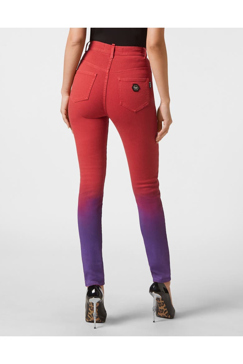 Super High Waist Jegging Women, Alternate, color, red/purple