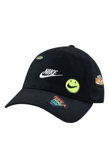 Nike Kids' Logo Toss Patch Club Baseball Cap In Black