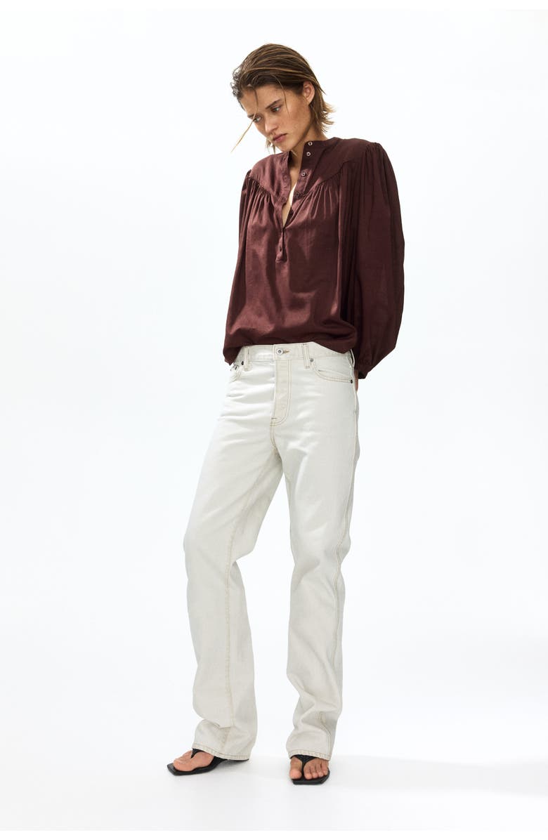 H&M Oversized blouse, Main, color, Dark Rust Brown