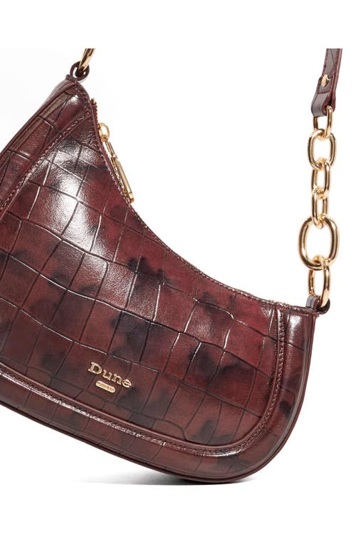 Dune London Direction Faux Leather Shoulder Bag In Brown