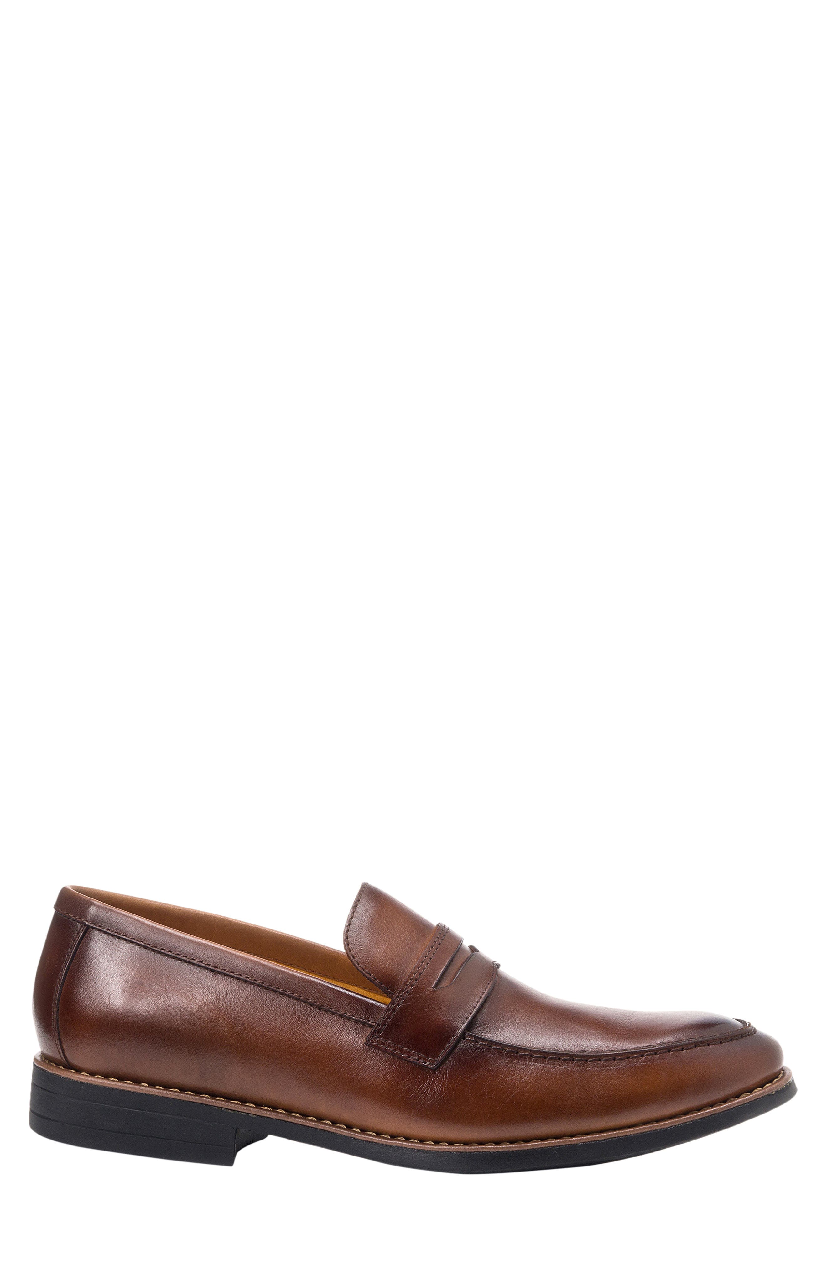Mundo Penny Loafer, Alternate, color, BROWN LEATHER