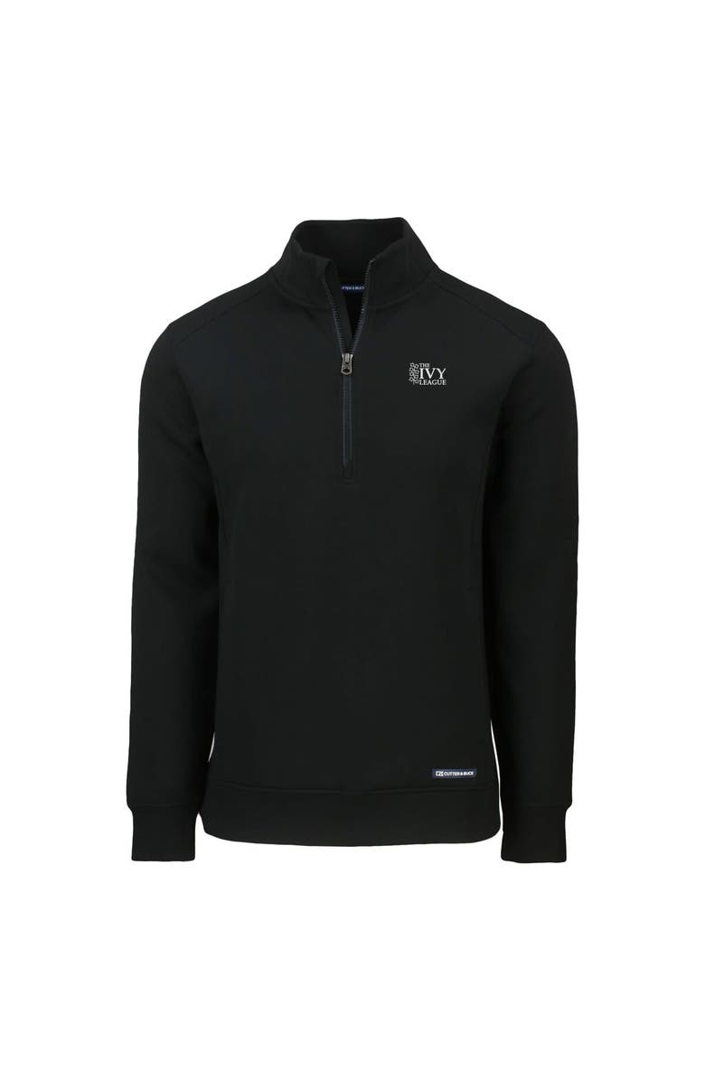 Cutter & Buck Men's Cutter & Buck Black Ivy League Roam Eco Recycled Quarter-Zip Pullover, Alternate, color,