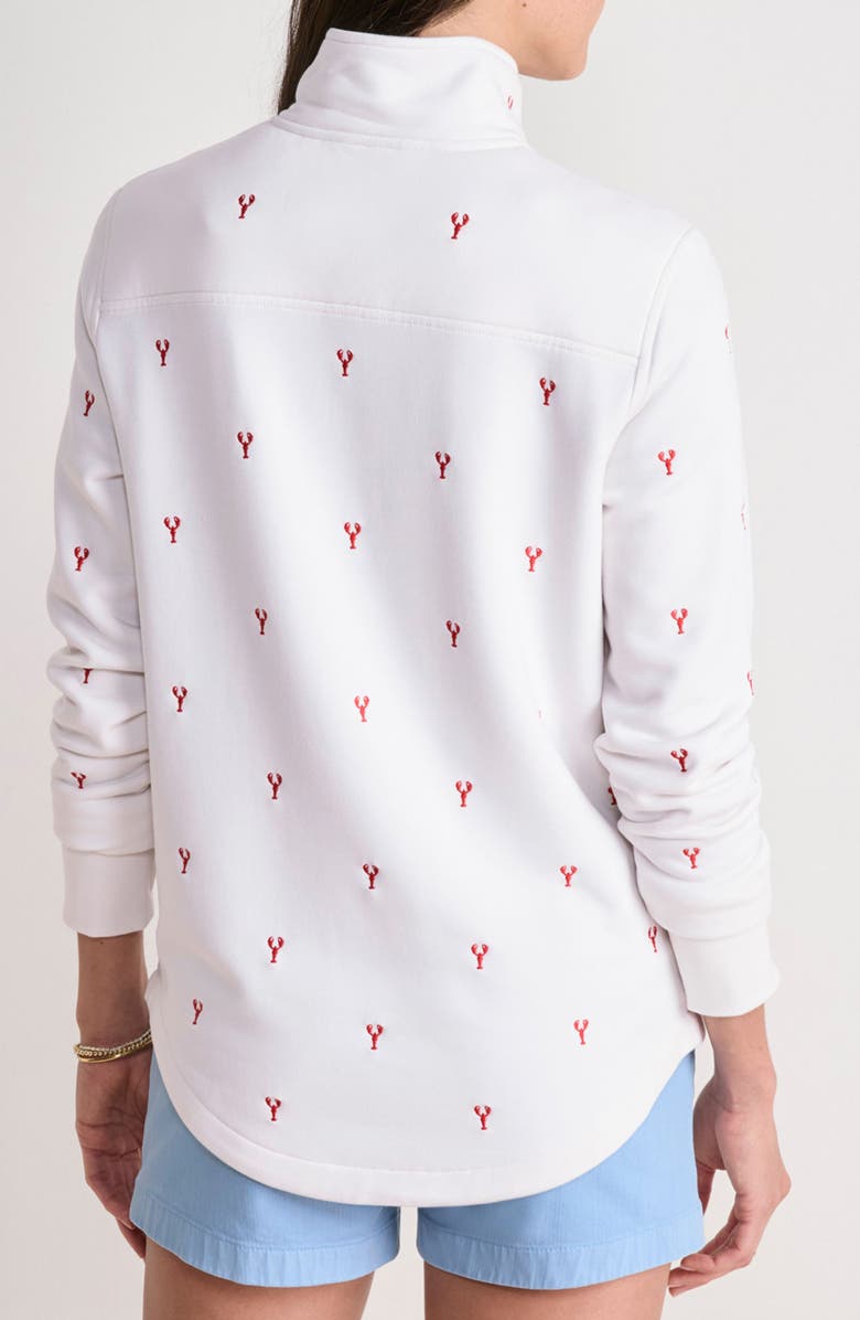 vineyard vines Dreamcloth Quarter Zip Pullover, Alternate, color, Lobster Embd White
