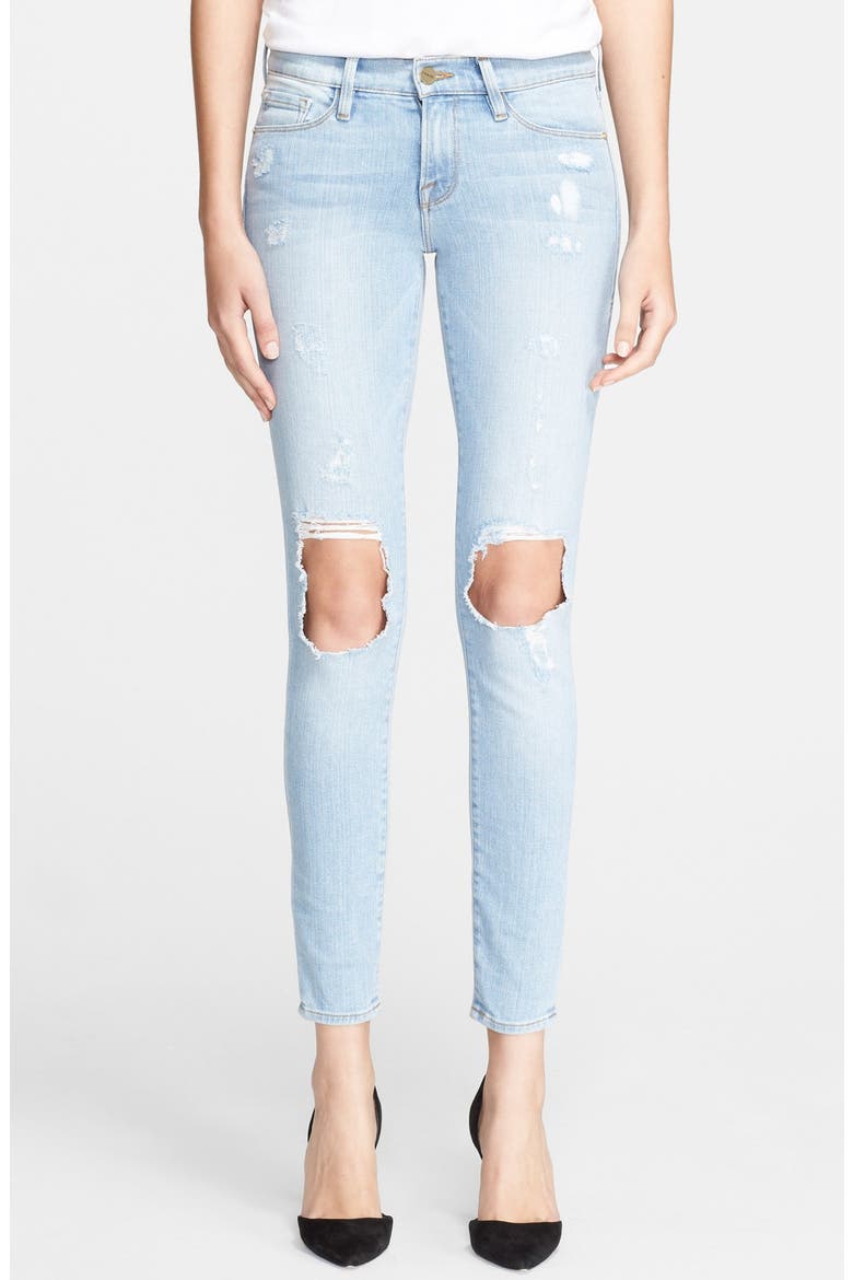 Denim 'Le Skinny de Jeanne' Destroyed Jeans, Main, color, NOWITA