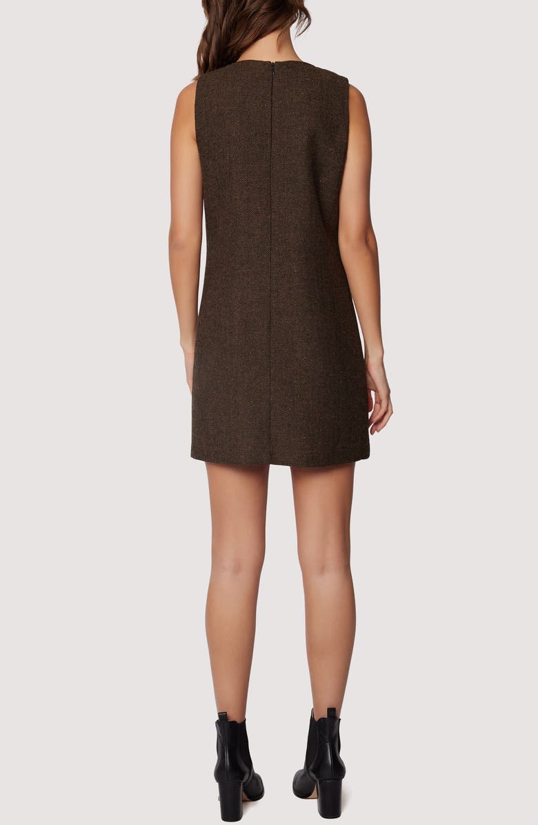 Lost + Wander Delfina Herringbone Shift Minidress, Alternate, color,