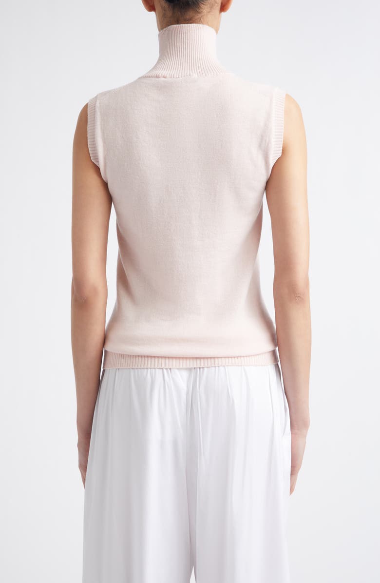 SPORTMAX Eschimo Sleeveless Wool Turtleneck Sweater, Alternate, color, Pink