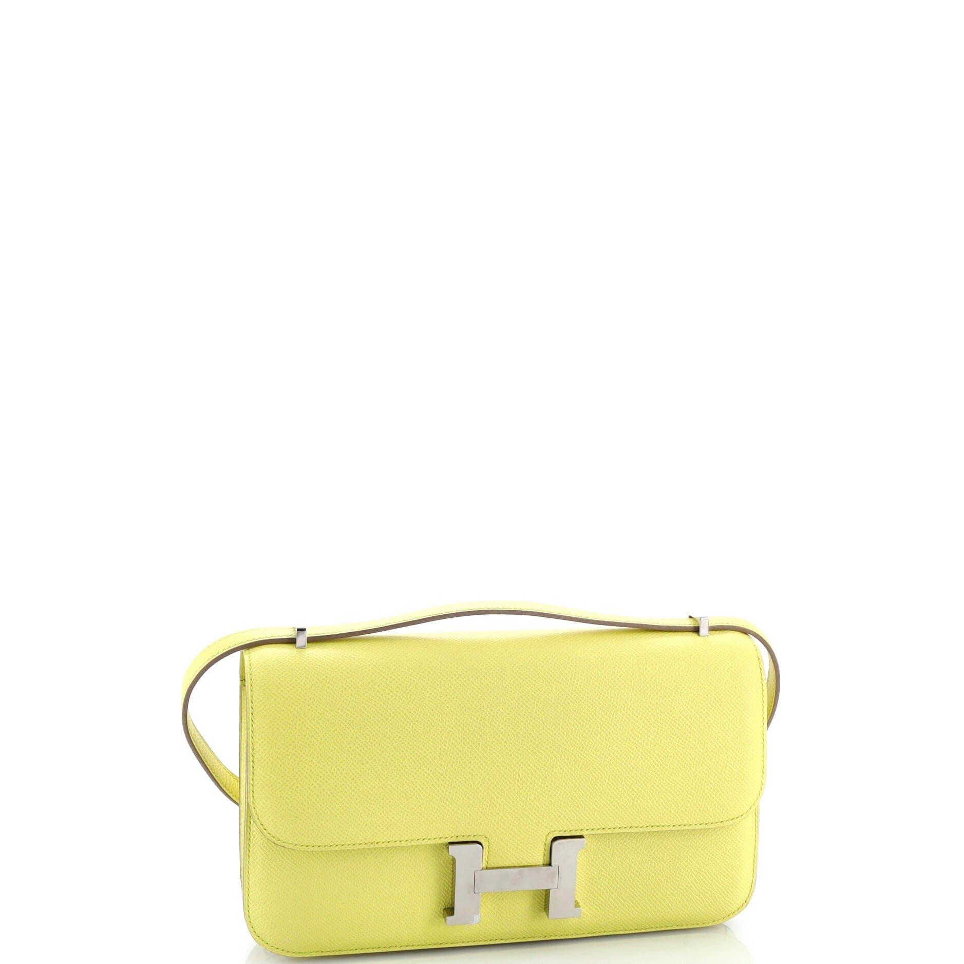 Pre-Owned Hermes Constance Elan Bag Epsom 25, Alternate, color, Lime