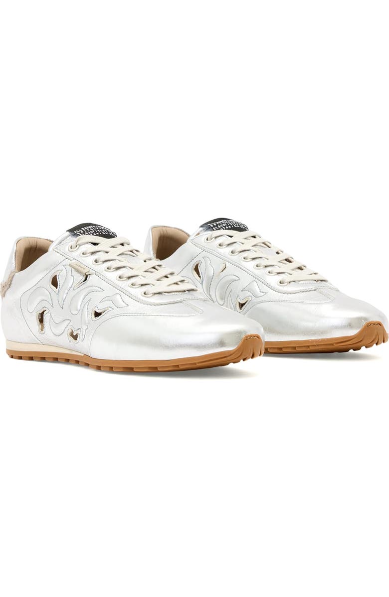 AllSaints Liam Western Sneaker, Main, color, Silver Shine