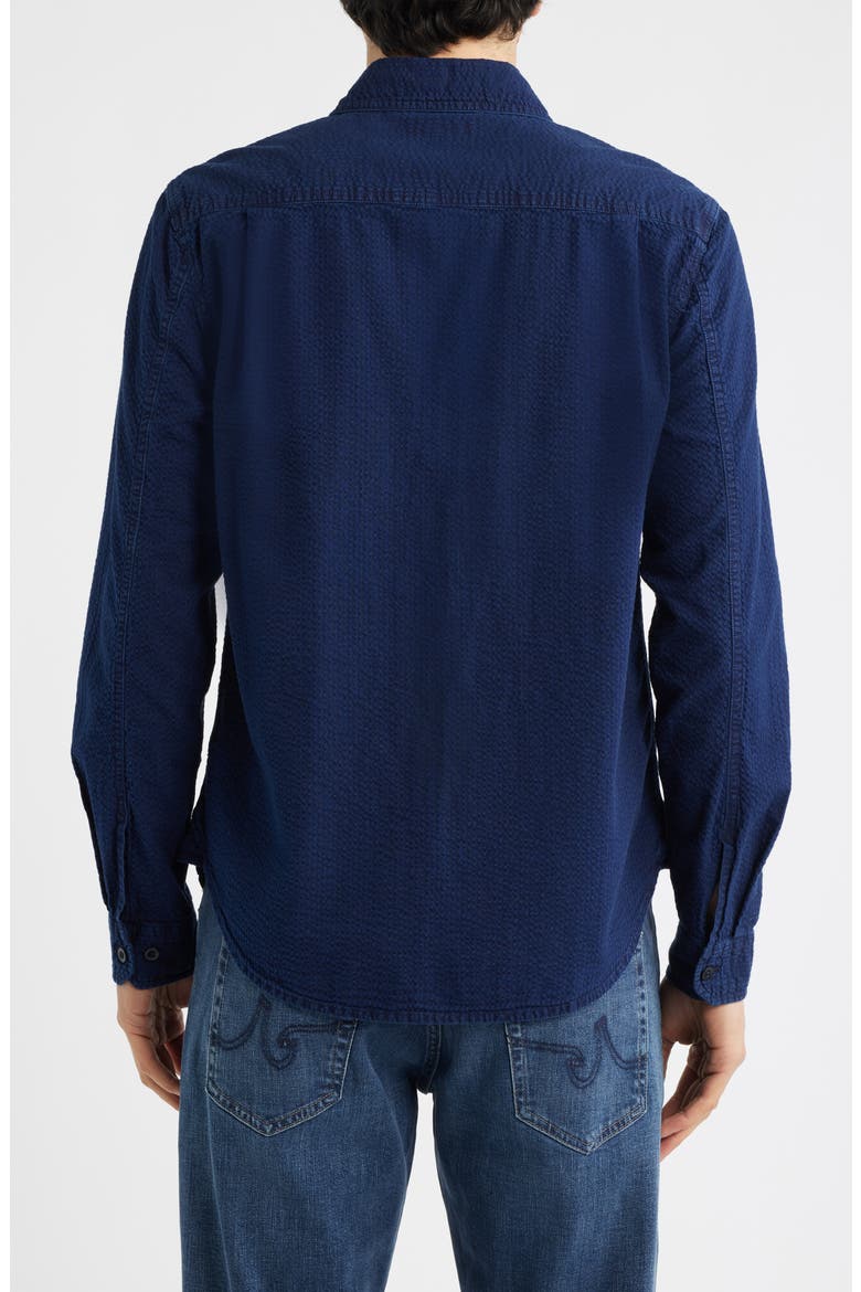 Mason Cotton Seersucker Button-Up Shirt, Alternate, color, ISLAND NIGHT
