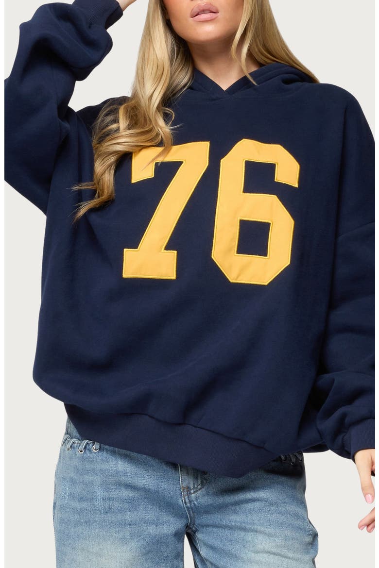 Rhyan 76 Oversize Hoodie, Main, color, NAVY