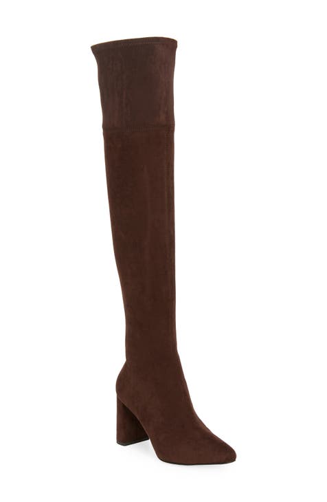 Light brown over the knee boots hotsell