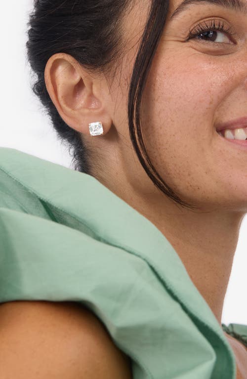 Melinda Maria Queen Cubic Zirconia Stud Earrings In Silverhite