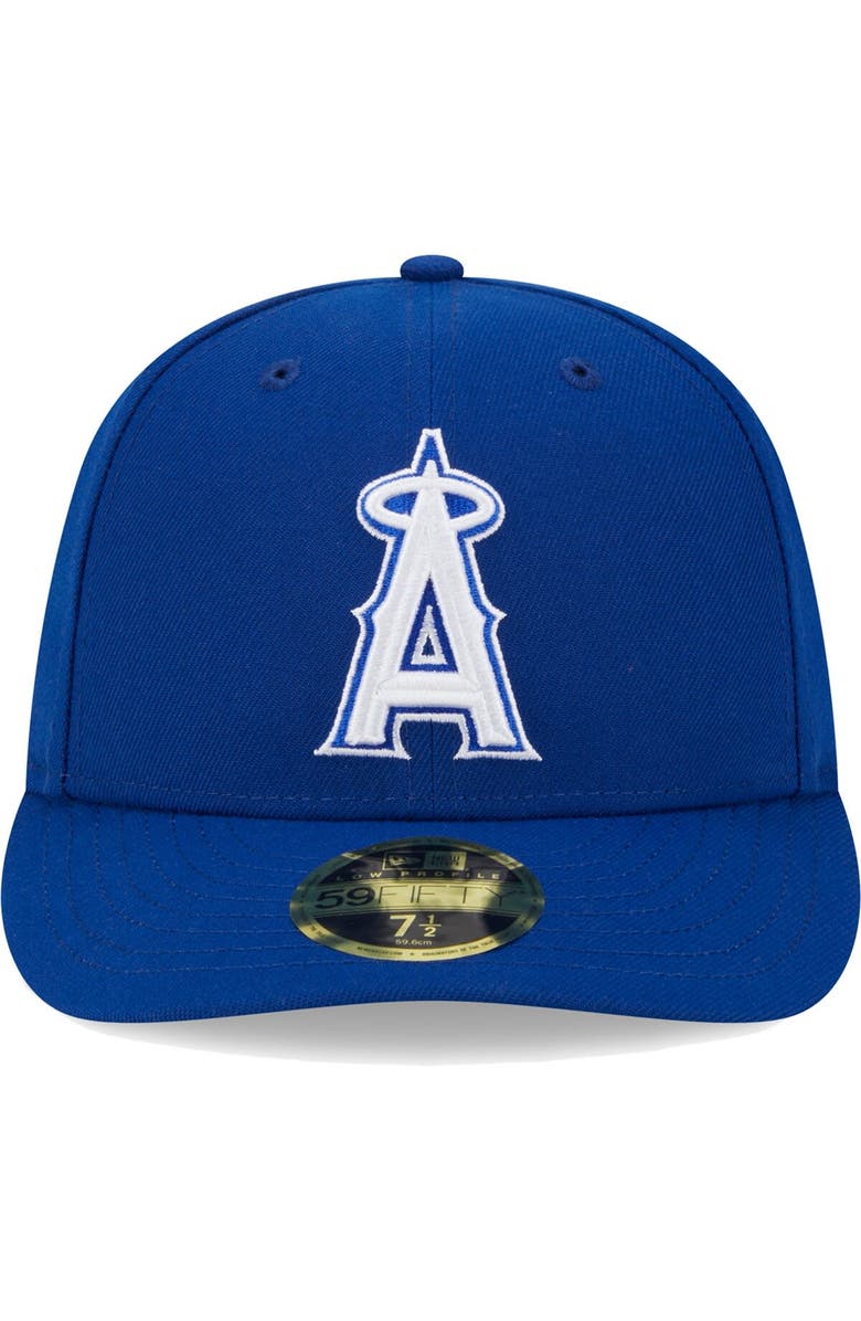New Era Men's New Era  Royal Los Angeles Angels White Logo Low Profile 59FIFTY Fitted Hat, Alternate, color, 