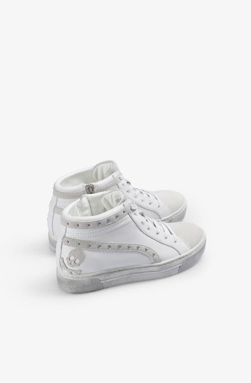 Scalpers Studs High Sneakers W In White