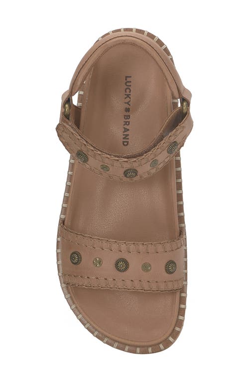 Lucky Brand Ullani Ankle Strap Platform Sandal In Latte Sumhaz