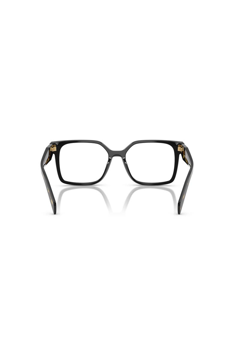 Prada 54mm Rectangle optical glasses, Alternate, color, Black