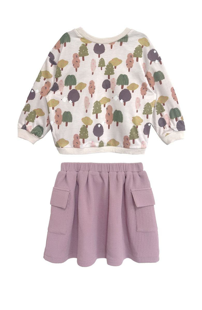 Mabel + Honey Treehouse Two Piece Set, Main, color, Purple