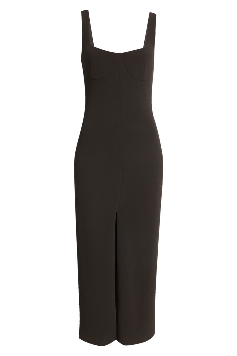 The Bravado Slit Front Maxi Dress, Alternate, color, BLACK
