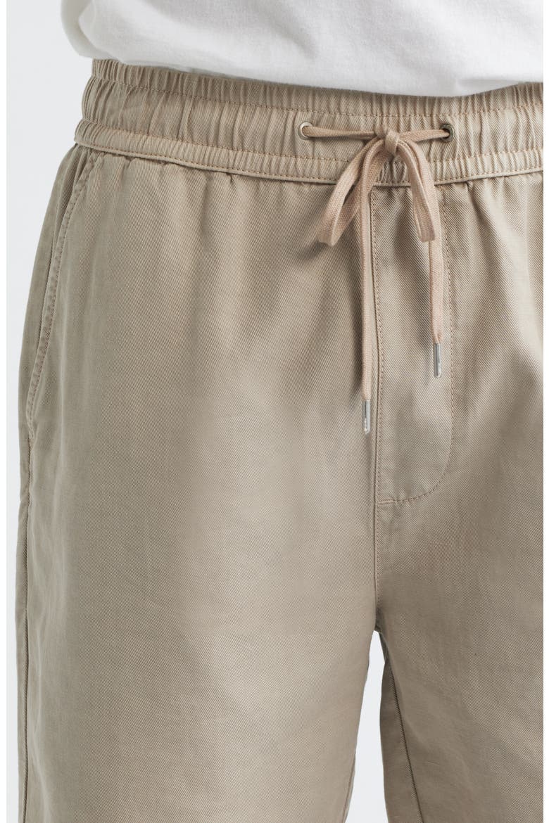 Folgate Cotton & Linen Twill Shorts, Alternate, color, DUNE BROWN