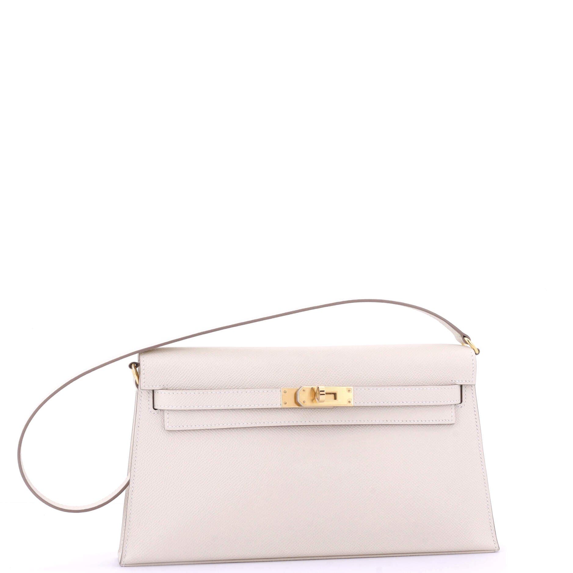 Pre-Owned Hermes Kelly Elan Shoulder Bag Epsom, Alternate, color, Craie