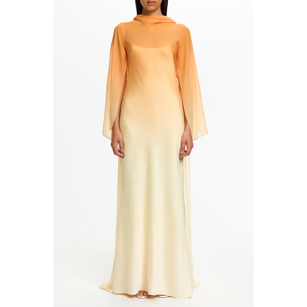Significant Other Devlyn Ombré Long Sleeve Gown in Solar Flare at Nordstrom, Size 2