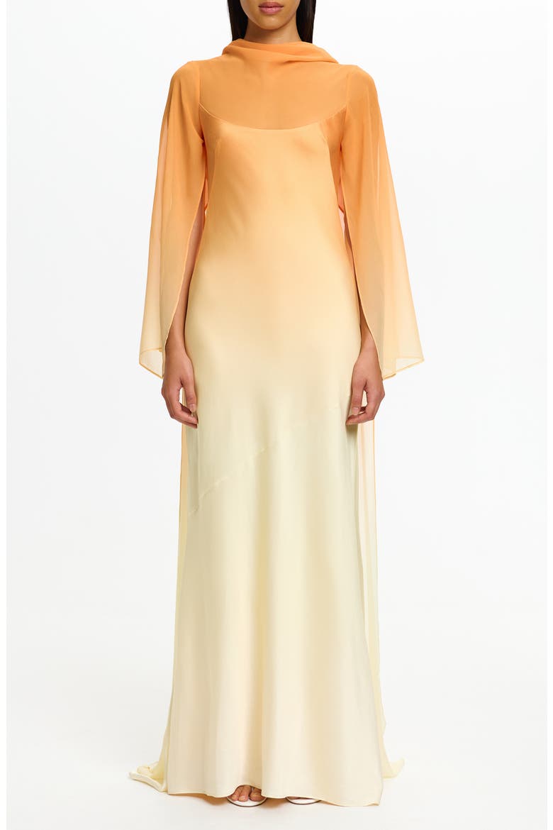 ombre dress long sleeve Tadashi Shoji Stellare Sequin Gown