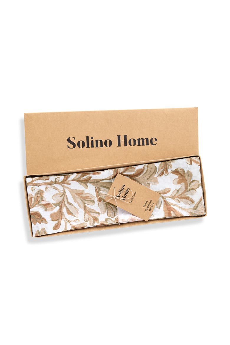 Linen Placemats Set of 4, 14 x 19" - Fallen Leaves, Alternate, color, Autumn