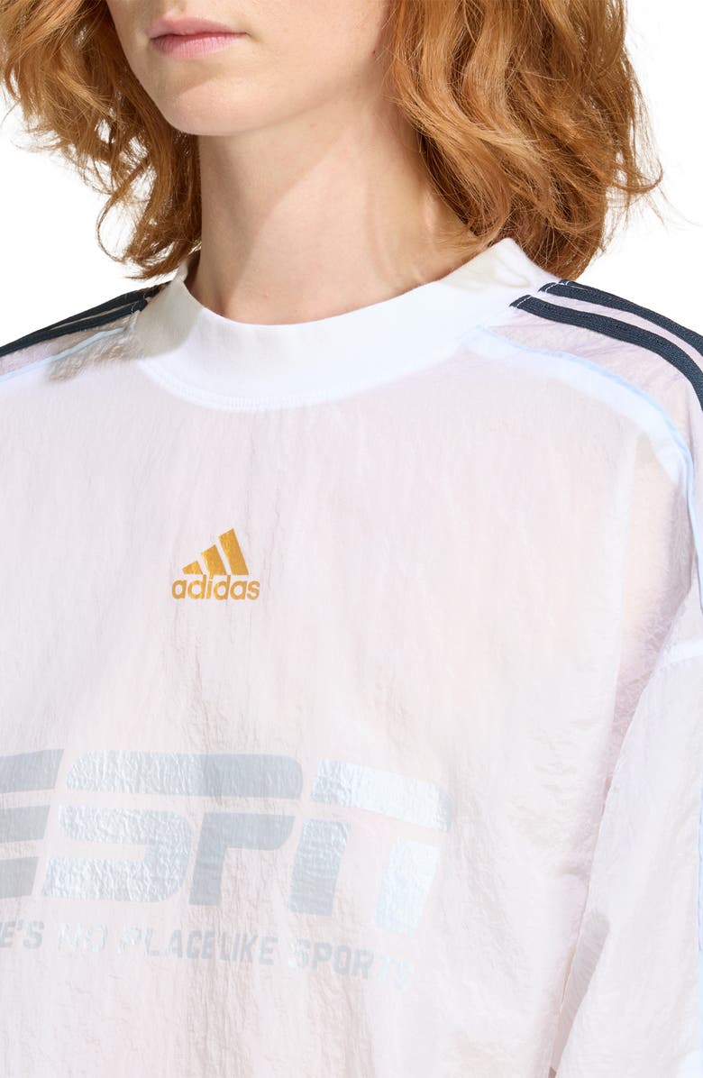 adidas Originals Teamgeist 2.0 Woven Crewneck Sweatshirt, Alternate, color, White