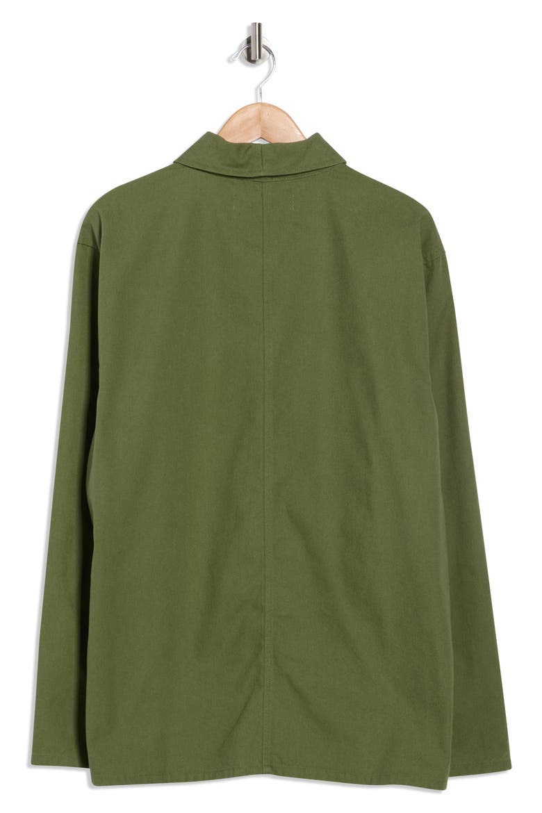 Organic Cotton Canvas Shepherds Shirt Jacket, Alternate, color, FATIGUE