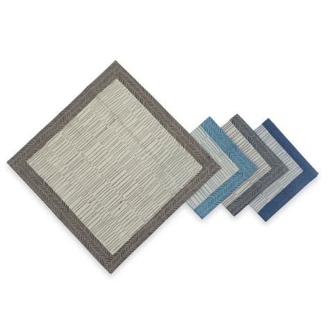 Streamline Hand Block Printed Napkins - Set of 4