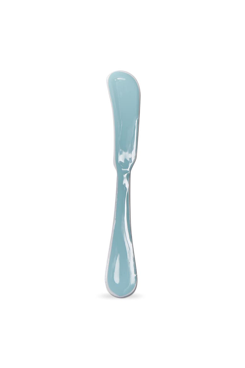 Monroe Enamel Teaspoon Aqua Aqua Stainless Steel Spring, Main, color, Blue