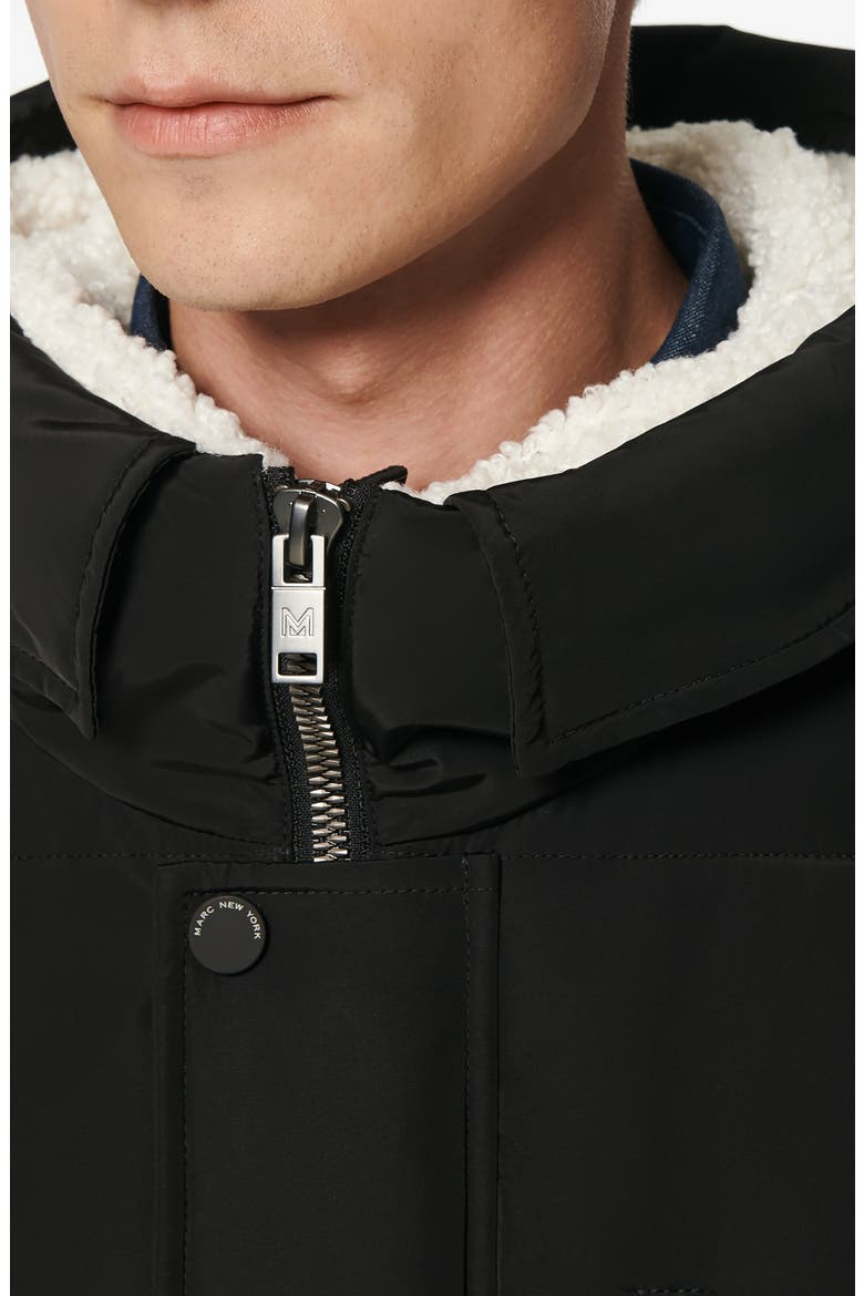Water Resistant Puffer Coat, Alternate, color, BLACK