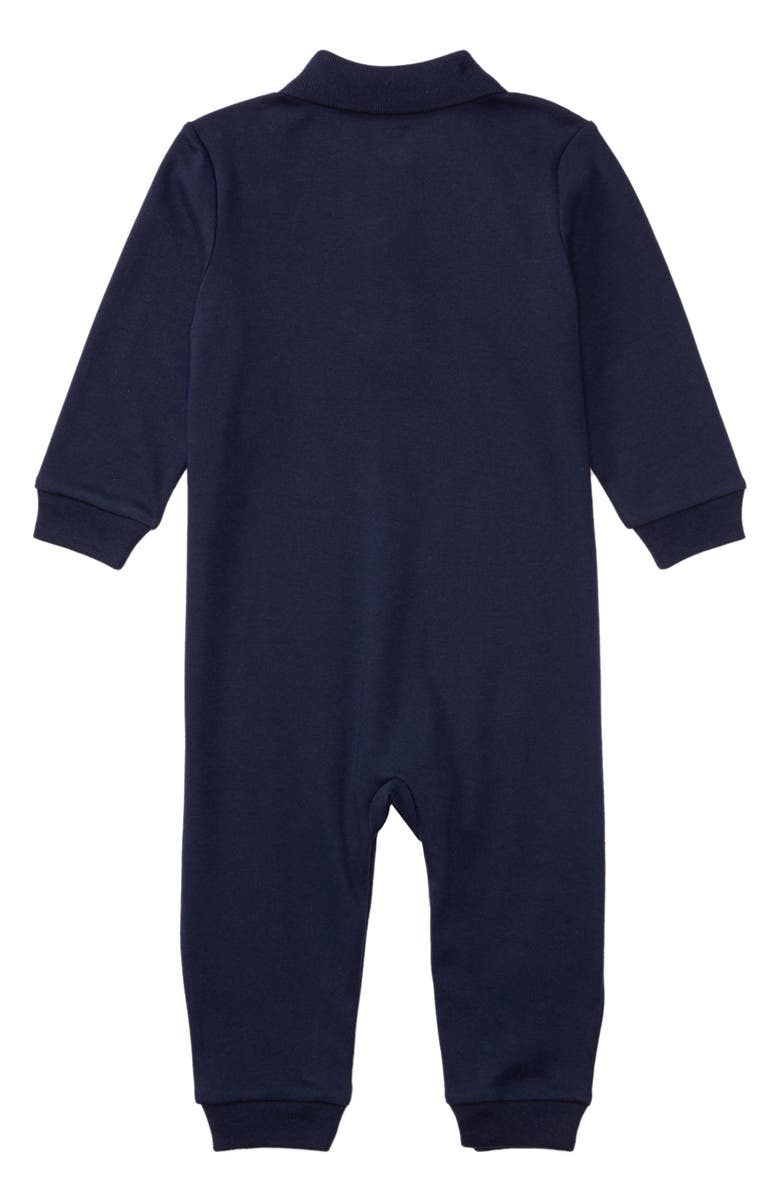 Ralph Lauren Embroidered Romper, Alternate, color, French Navy