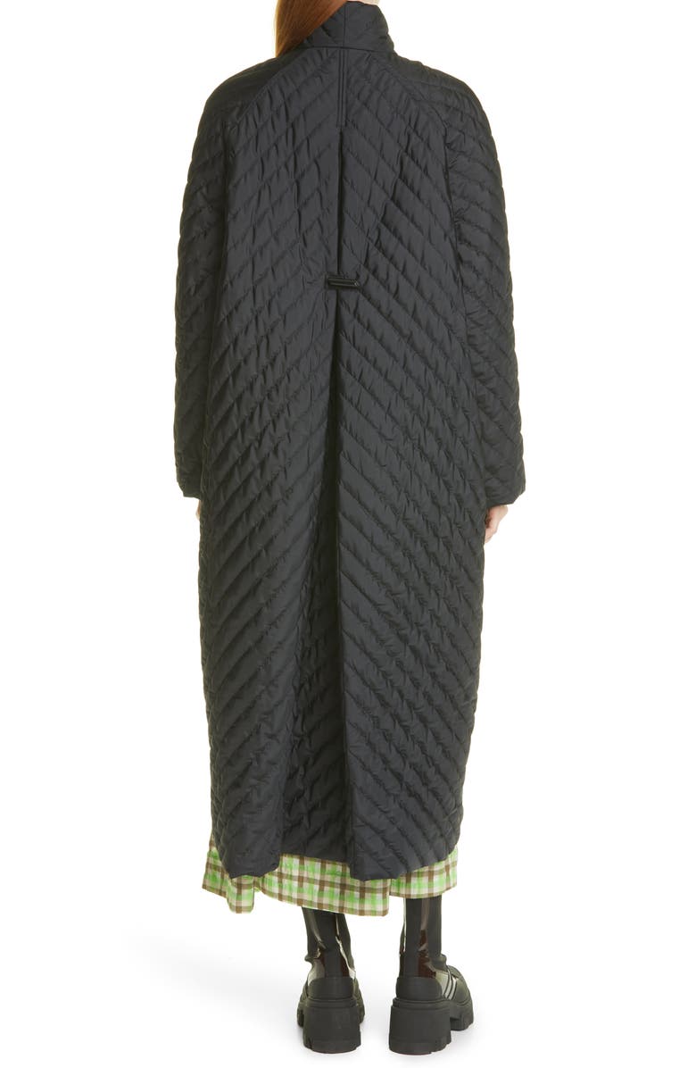 Ganni Quilted Coat, Alternate, color,