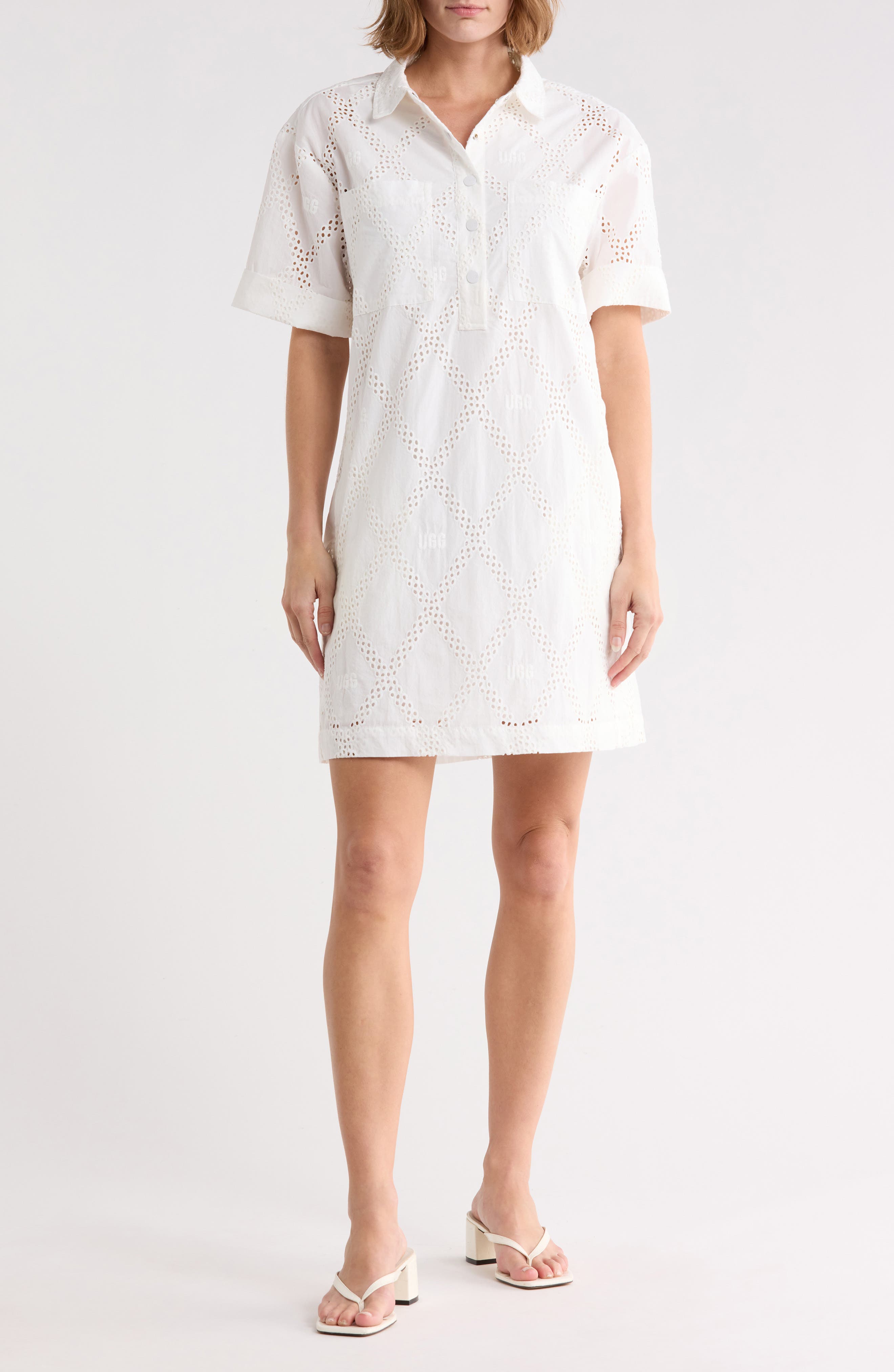 Inya Eyelet Polo Dress